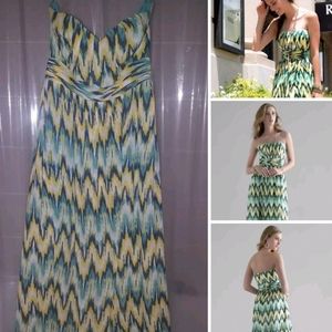 Francesca Chevron Maxi Dress